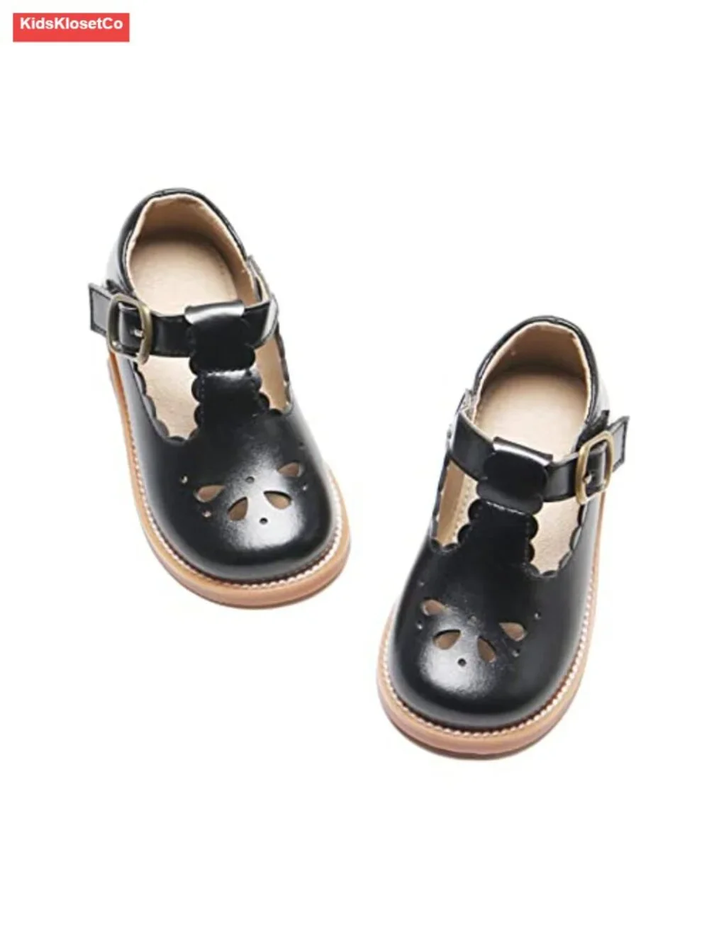 Toddler Girl Mary Jane Dress Shoes Ballet Flats Hook Loop Cushioned